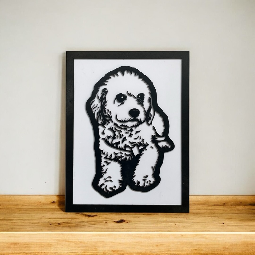 Retrato de mascota blanco y negro