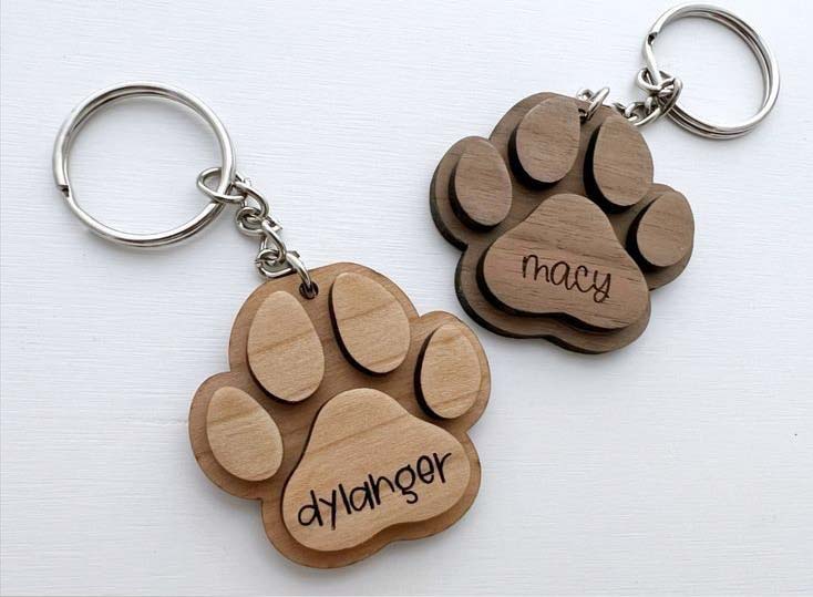 Llaveros de huella personalizados